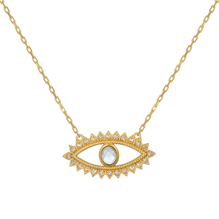 Satya Jewelry Kette Keeper of Positivity Eye, vergoldet