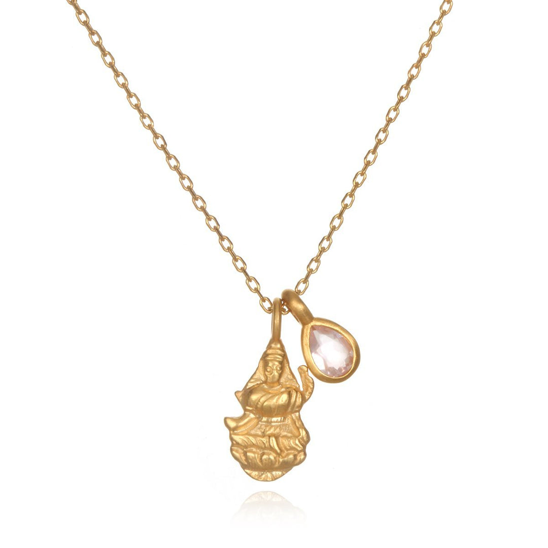 Satya Jewelry Kette Lakshmi Hindu Goddess, Good Fortune, vergoldet