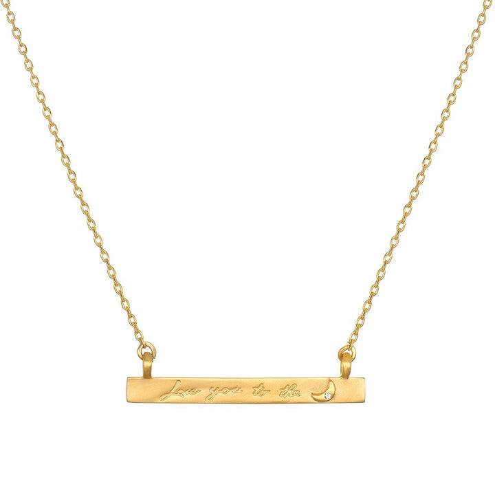 Satya Jewelry Kette Love You to the Moon, vergoldet