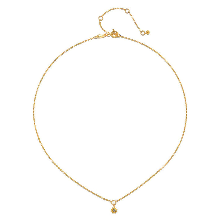 Satya Jewelry Kette Lucent Spirit Mini Sun Pendant, vergoldet
