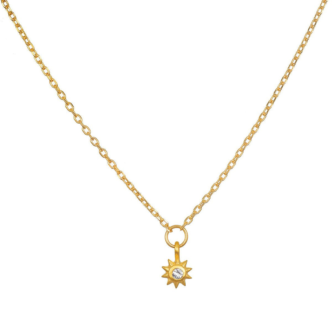 Satya Jewelry Kette Lucent Spirit Mini Sun Pendant, vergoldet