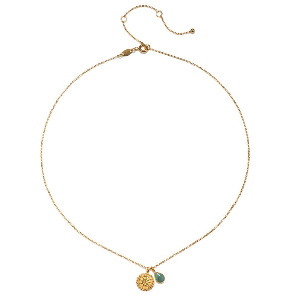 Satya Jewelry Kette Mandala Birthstone - May, vergoldet