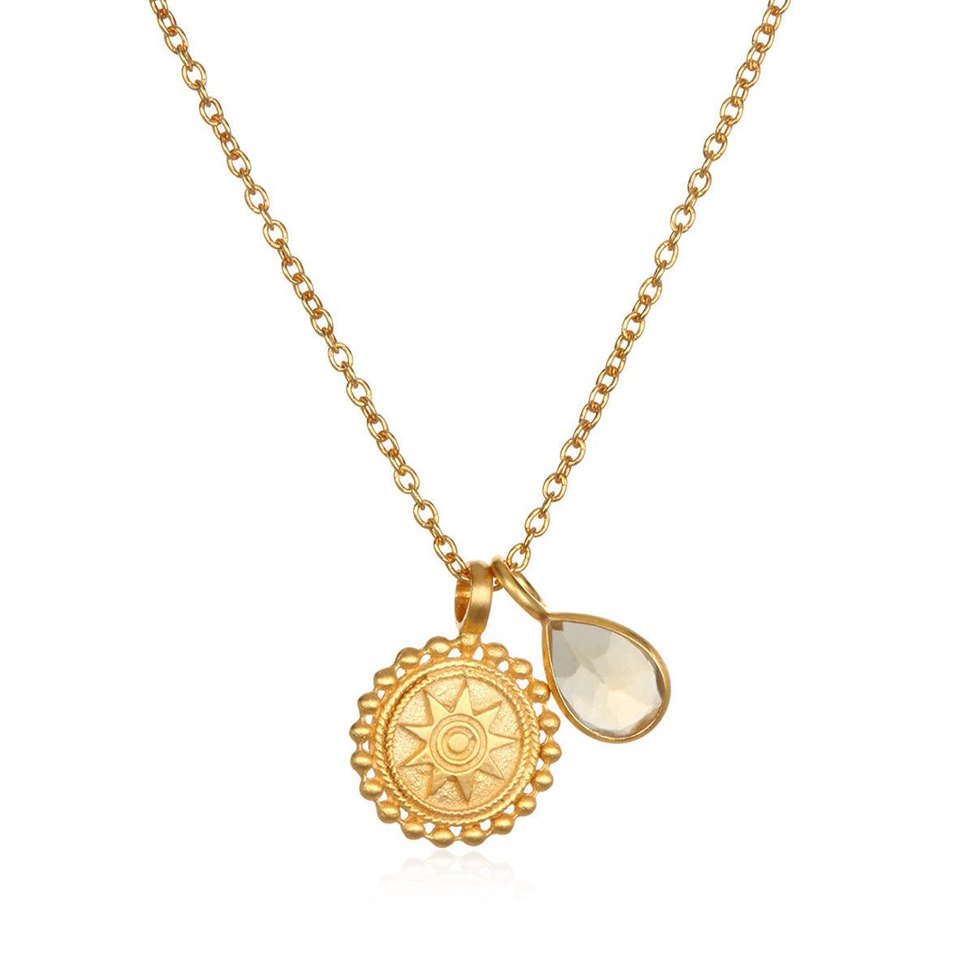 Satya Jewelry Kette Mandala Birthstone - November, vergoldet