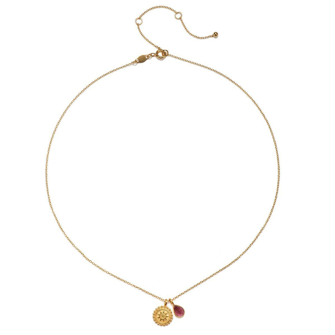 Satya Jewelry Kette Mandala Birthstone - October, vergoldet