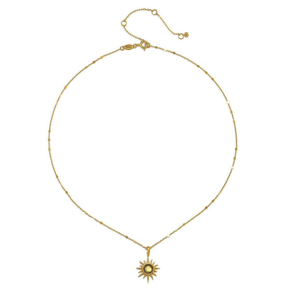 Satya Jewelry Kette North Star Labradorite Starburst, vergoldet
