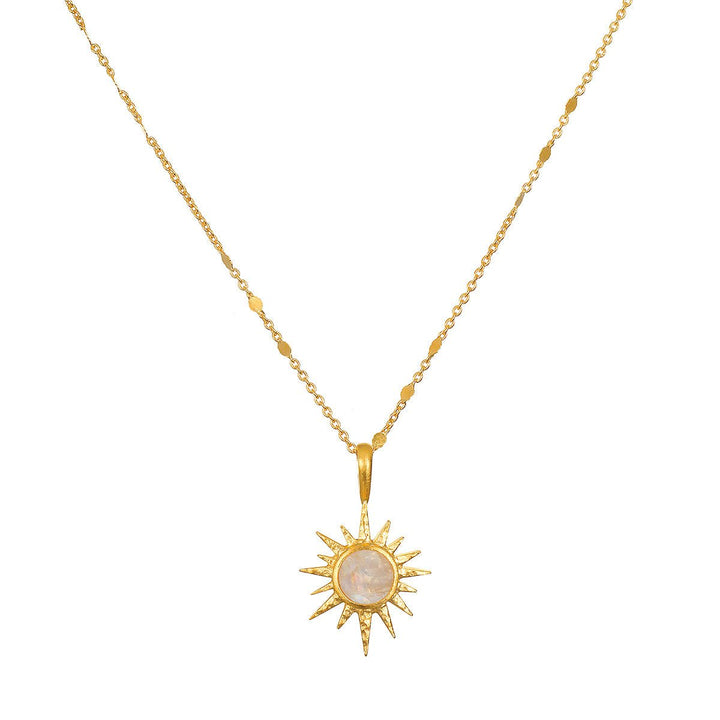 Satya Jewelry Kette North Star Moonstone Starburst, vergoldet