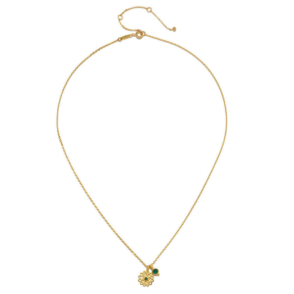 Satya Jewelry Kette Open Heart Chakra, vergoldet