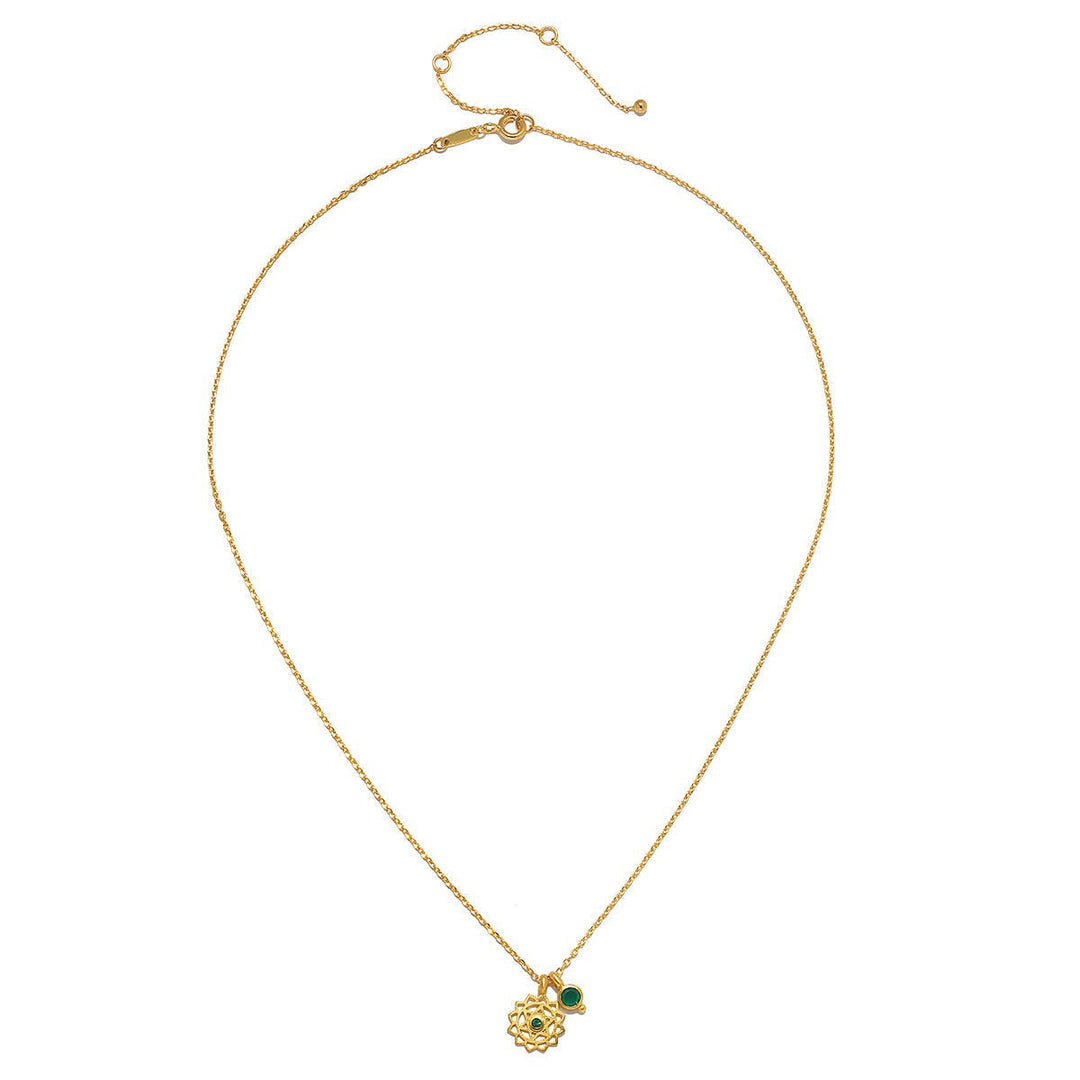 Satya Jewelry Kette Open Heart Chakra, vergoldet