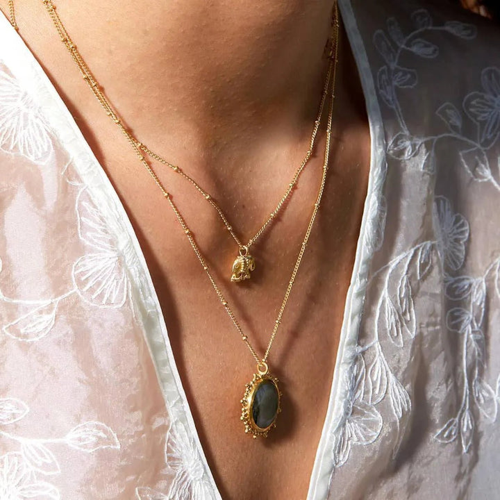 Satya Jewelry Kette Pursue Your Truth Labradorite, vergoldet