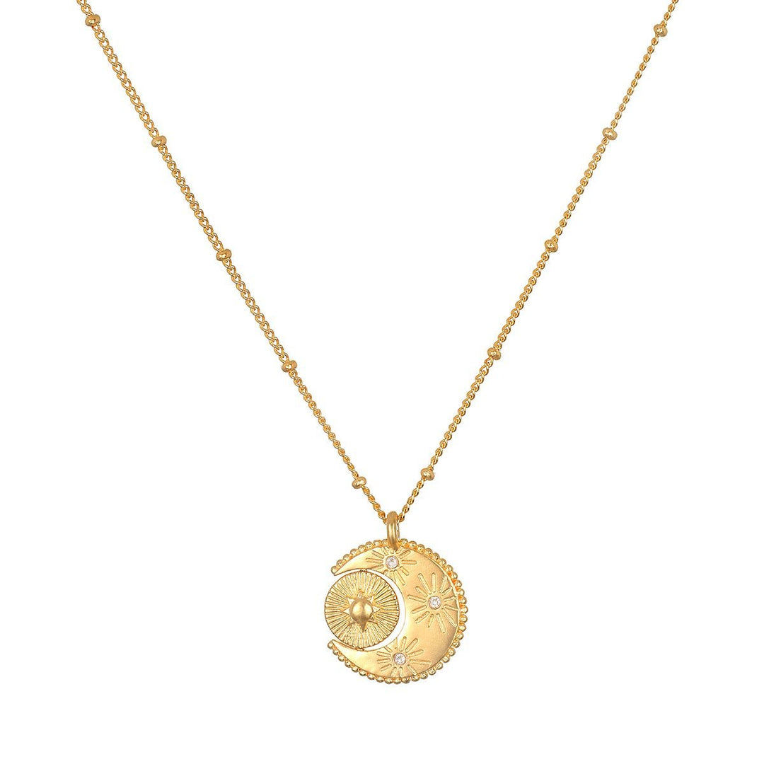 Satya Jewelry Kette Sacred Realm Spinning Pendant Celestial, vergoldet