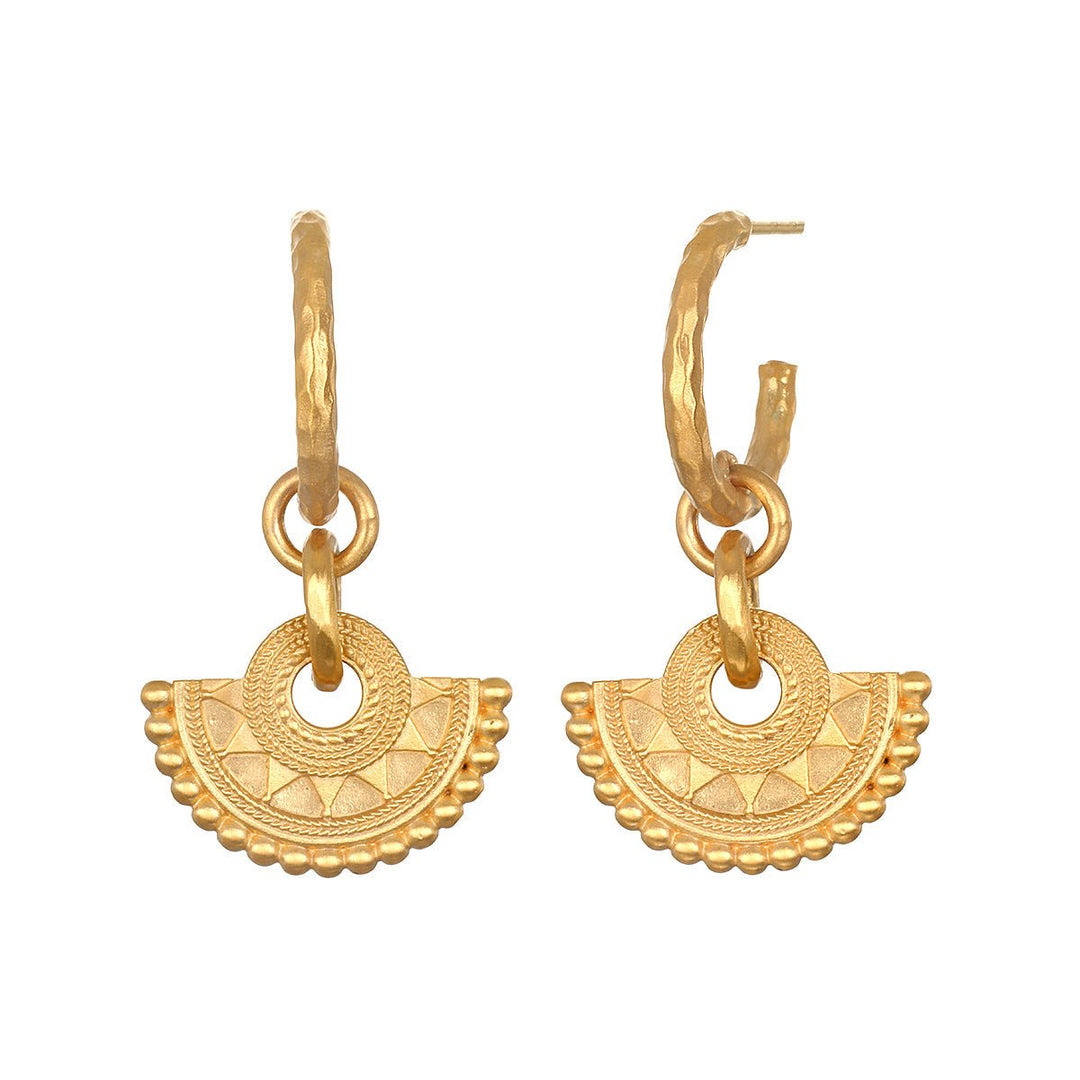 Satya Jewelry Ohrringe Energetic Flow Mandala Hoop, vergoldet