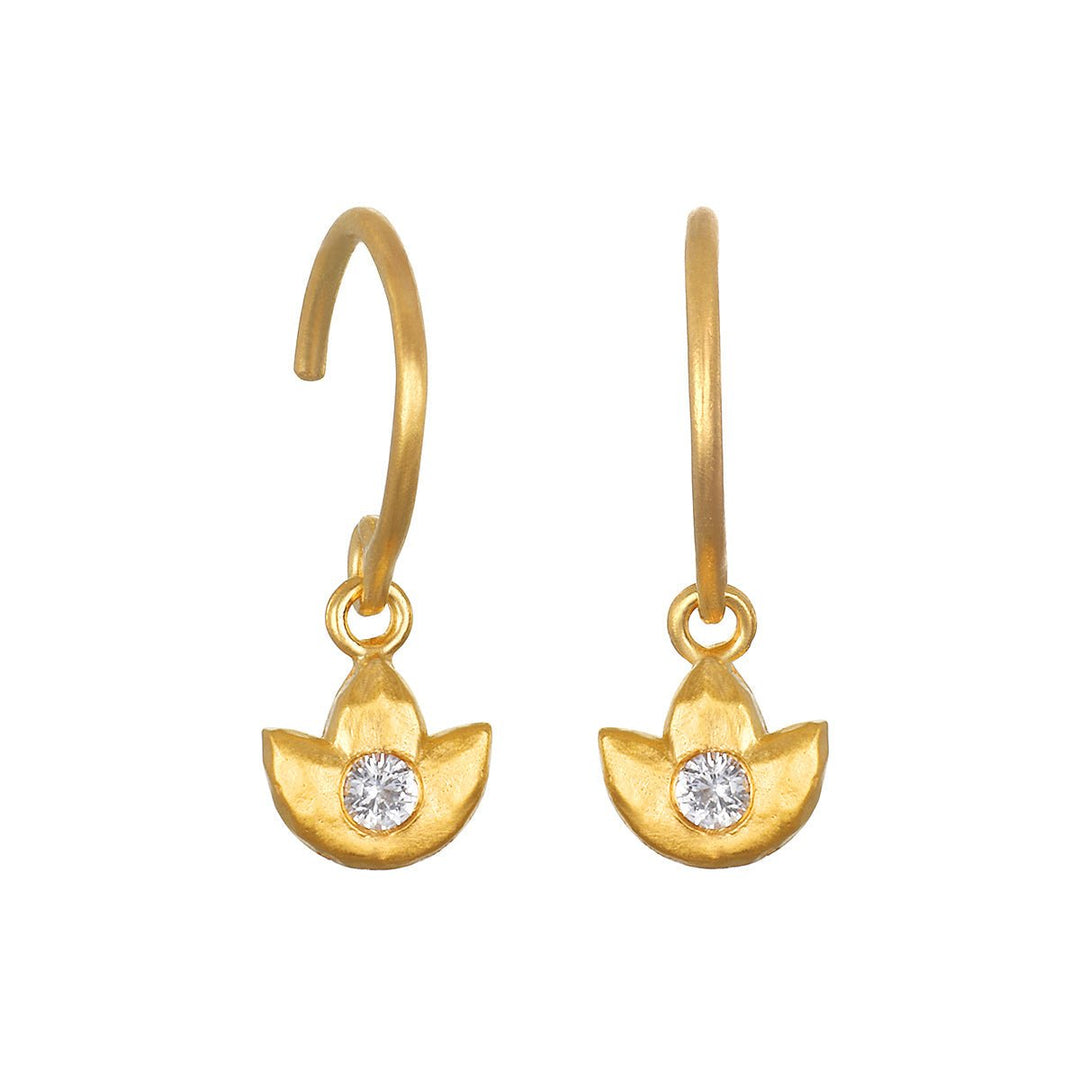 Satya Jewelry Ohrringe Ever Forward Mini Lotus Hoop, vergoldet