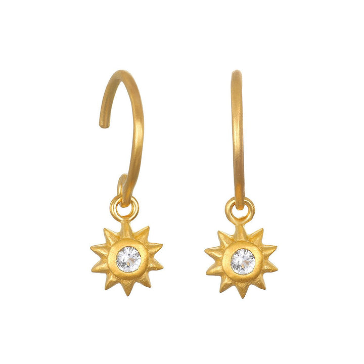 Satya Jewelry Ohrringe Lucent Spirit Mini Sun Hoop, vergoldet