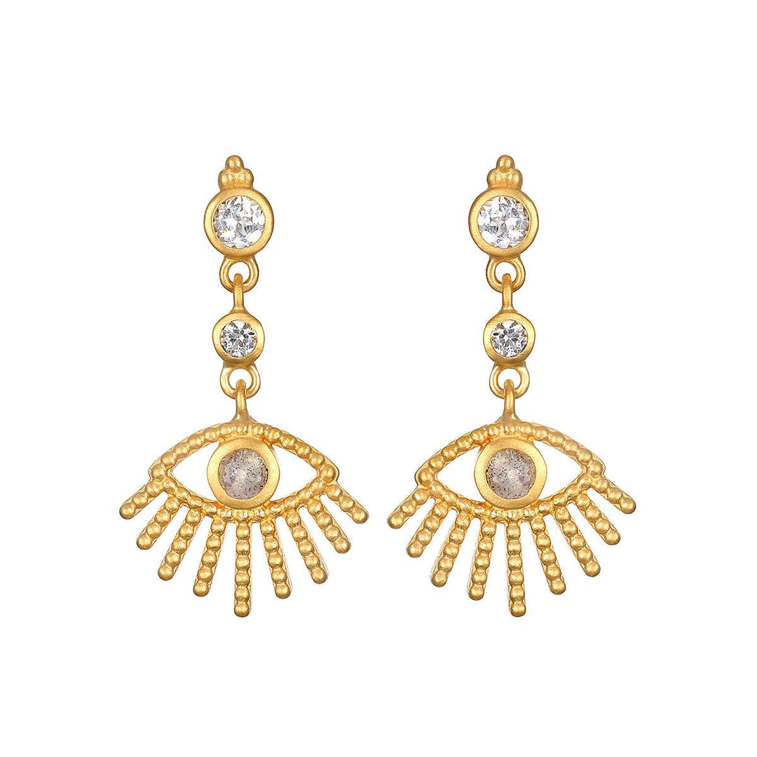 Satya Jewelry Ohrringe Second Sight Evil Eye, vergoldet