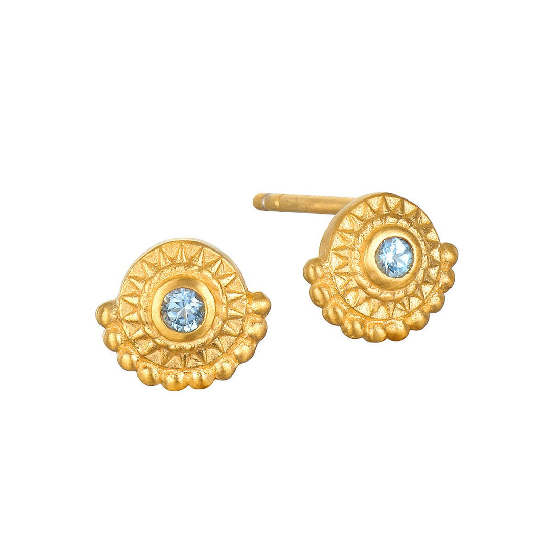 Satya Jewelry Ohrstecker Coming Into Focus Blue Topaz Stud, vergoldet