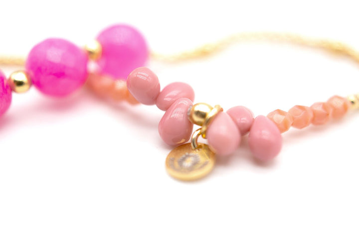Schmückstück Armband Fine Jewelry 3P Hot Pink, vergoldet