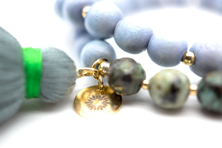 Schmückstück Armband Mala Twin Kaami, vergoldet