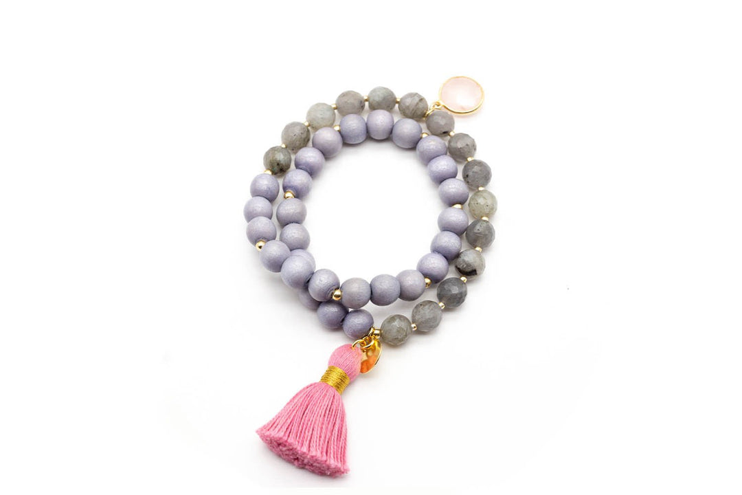 Schmückstück Armband Mala Twin Twilight, vergoldet