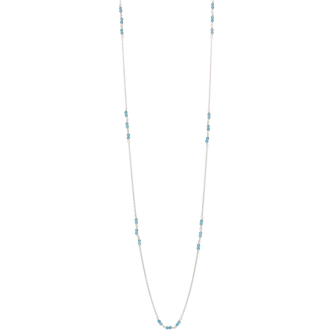 yours. Jewelry Kette Petit Jardin, long, blissful blue, Silber