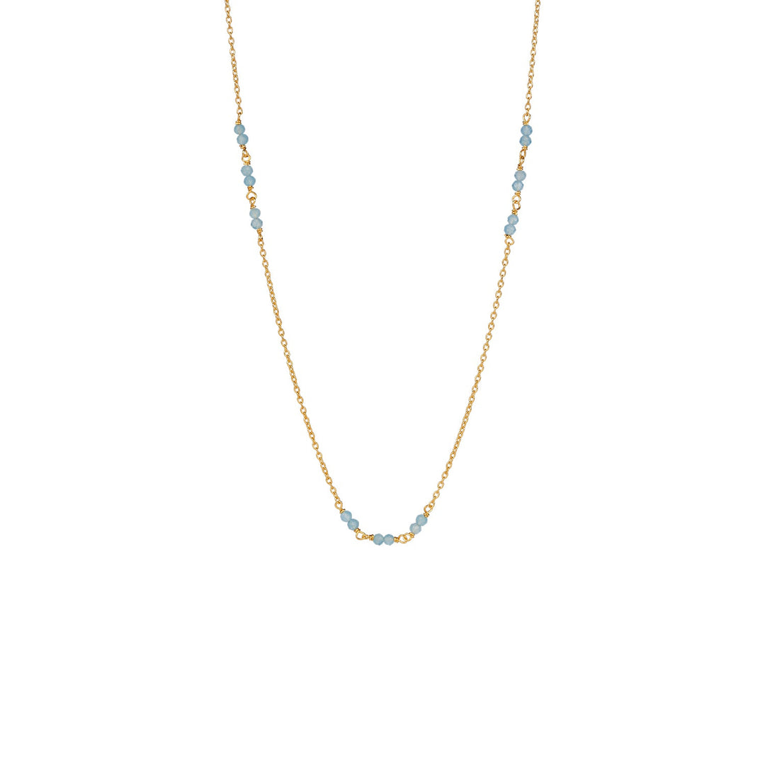 yours. Jewelry Kette Petit Jardin, short, blissful blue, vergoldet